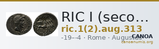 RIC I (second edition) Augustus 313 — CANOA
