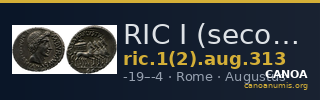 RIC I (second edition) Augustus 313 — CANOA