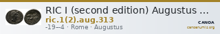 RIC I (second edition) Augustus 313 — CANOA