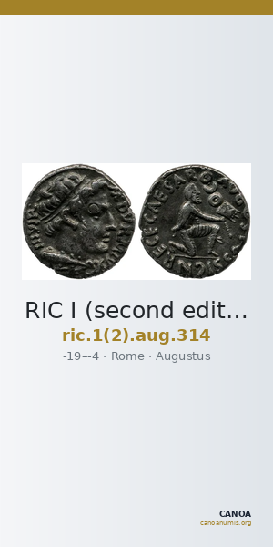 RIC I (second edition) Augustus 314 — CANOA