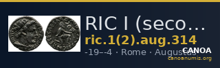 RIC I (second edition) Augustus 314 — CANOA