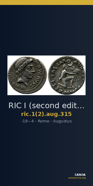 RIC I (second edition) Augustus 315 — CANOA