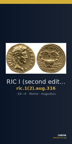 RIC I (second edition) Augustus 316 — CANOA
