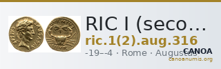 RIC I (second edition) Augustus 316 — CANOA