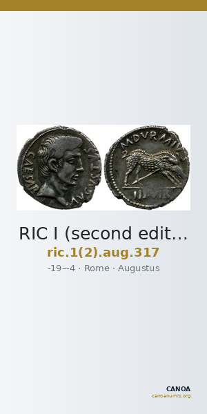 RIC I (second edition) Augustus 317 — CANOA