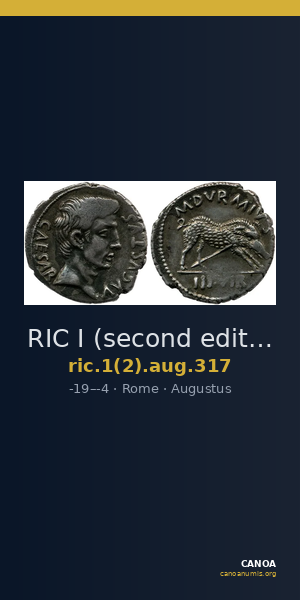 RIC I (second edition) Augustus 317 — CANOA