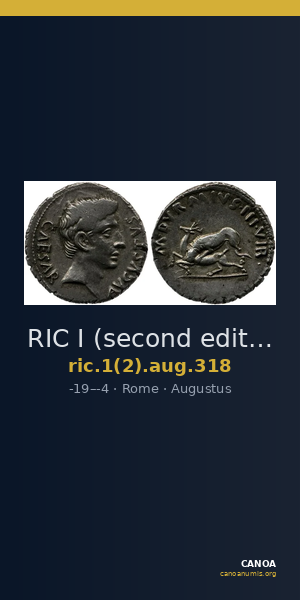 RIC I (second edition) Augustus 318 — CANOA