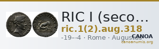 RIC I (second edition) Augustus 318 — CANOA