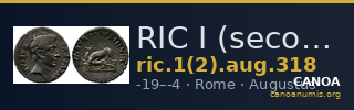 RIC I (second edition) Augustus 318 — CANOA