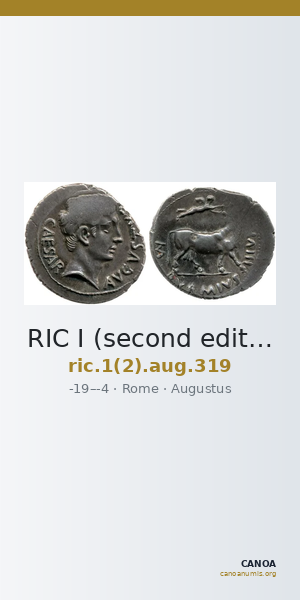 RIC I (second edition) Augustus 319 — CANOA