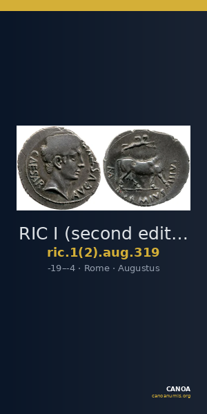 RIC I (second edition) Augustus 319 — CANOA