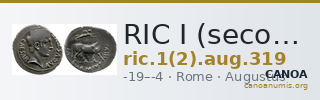 RIC I (second edition) Augustus 319 — CANOA