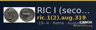 RIC I (second edition) Augustus 319 — CANOA