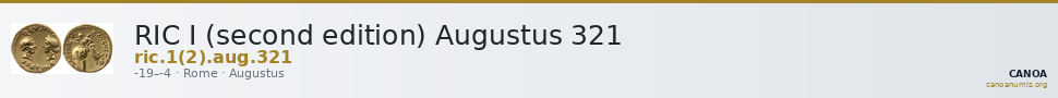 RIC I (second edition) Augustus 321 — CANOA