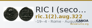 RIC I (second edition) Augustus 322 — CANOA