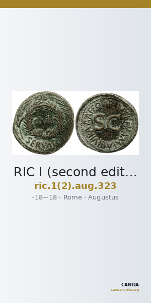 RIC I (second edition) Augustus 323 — CANOA
