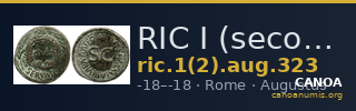 RIC I (second edition) Augustus 323 — CANOA