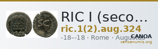 RIC I (second edition) Augustus 324 — CANOA