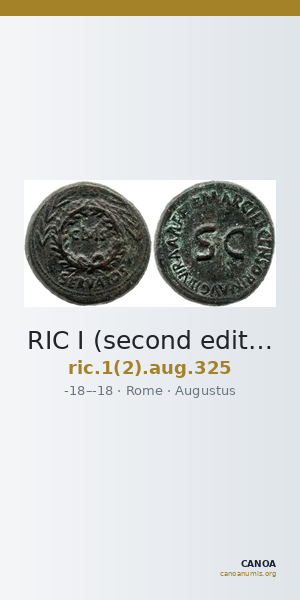 RIC I (second edition) Augustus 325 — CANOA