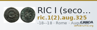RIC I (second edition) Augustus 325 — CANOA