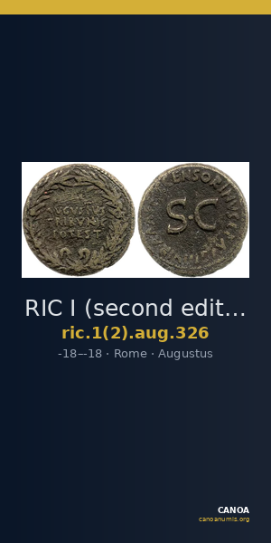 RIC I (second edition) Augustus 326 — CANOA