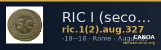 RIC I (second edition) Augustus 327 — CANOA