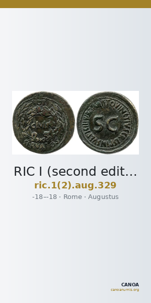 RIC I (second edition) Augustus 329 — CANOA
