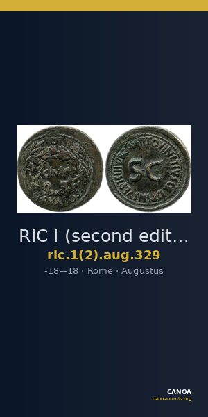 RIC I (second edition) Augustus 329 — CANOA