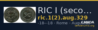 RIC I (second edition) Augustus 329 — CANOA