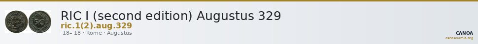 RIC I (second edition) Augustus 329 — CANOA