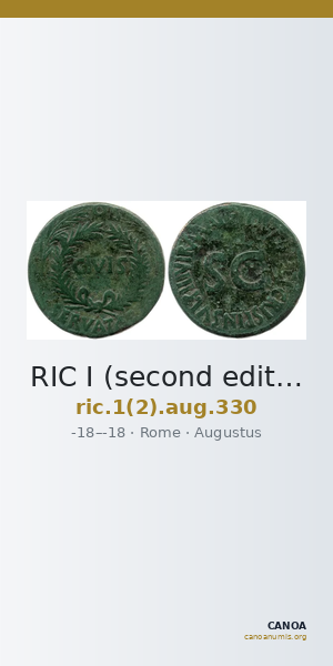 RIC I (second edition) Augustus 330 — CANOA