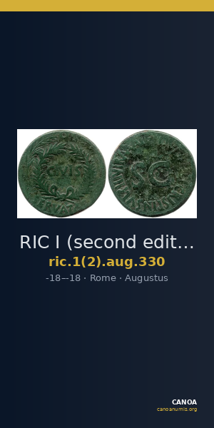 RIC I (second edition) Augustus 330 — CANOA