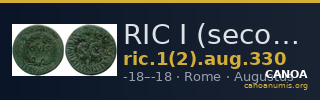RIC I (second edition) Augustus 330 — CANOA