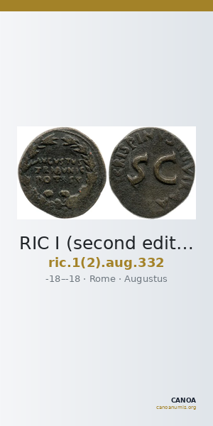RIC I (second edition) Augustus 332 — CANOA