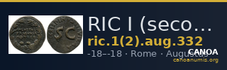 RIC I (second edition) Augustus 332 — CANOA