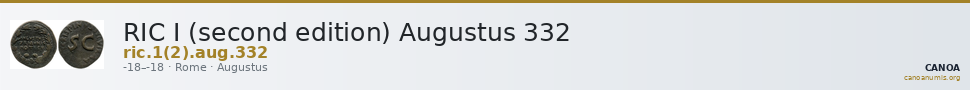 RIC I (second edition) Augustus 332 — CANOA