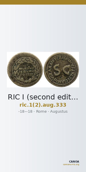 RIC I (second edition) Augustus 333 — CANOA