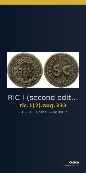 RIC I (second edition) Augustus 333 — CANOA