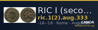RIC I (second edition) Augustus 333 — CANOA