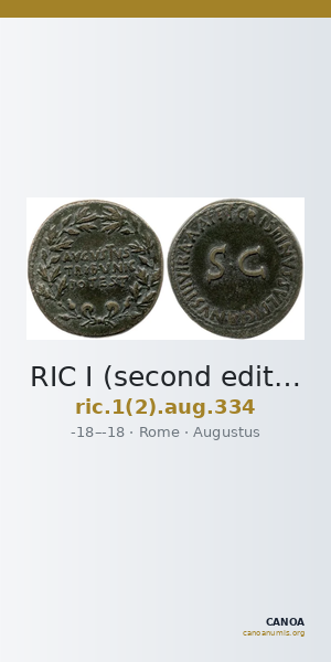 RIC I (second edition) Augustus 334 — CANOA