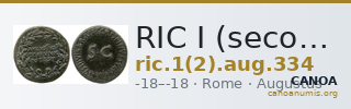 RIC I (second edition) Augustus 334 — CANOA