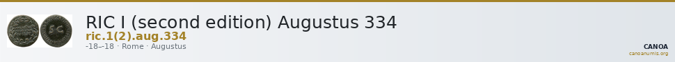 RIC I (second edition) Augustus 334 — CANOA