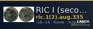RIC I (second edition) Augustus 335 — CANOA