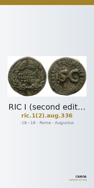 RIC I (second edition) Augustus 336 — CANOA