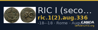 RIC I (second edition) Augustus 336 — CANOA