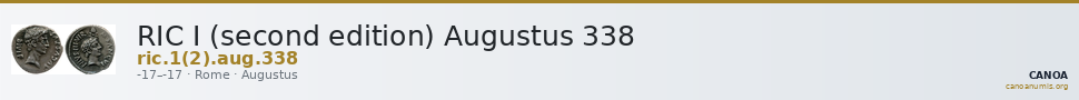 RIC I (second edition) Augustus 338 — CANOA