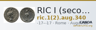 RIC I (second edition) Augustus 340 — CANOA