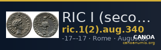RIC I (second edition) Augustus 340 — CANOA