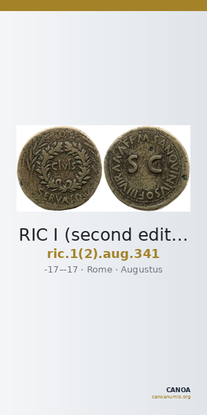 RIC I (second edition) Augustus 341 — CANOA