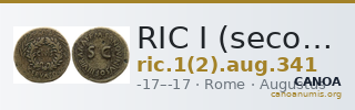 RIC I (second edition) Augustus 341 — CANOA